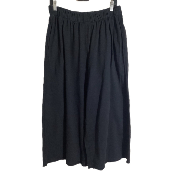 Planet Lauren G Wide Leg Crop Pants Black